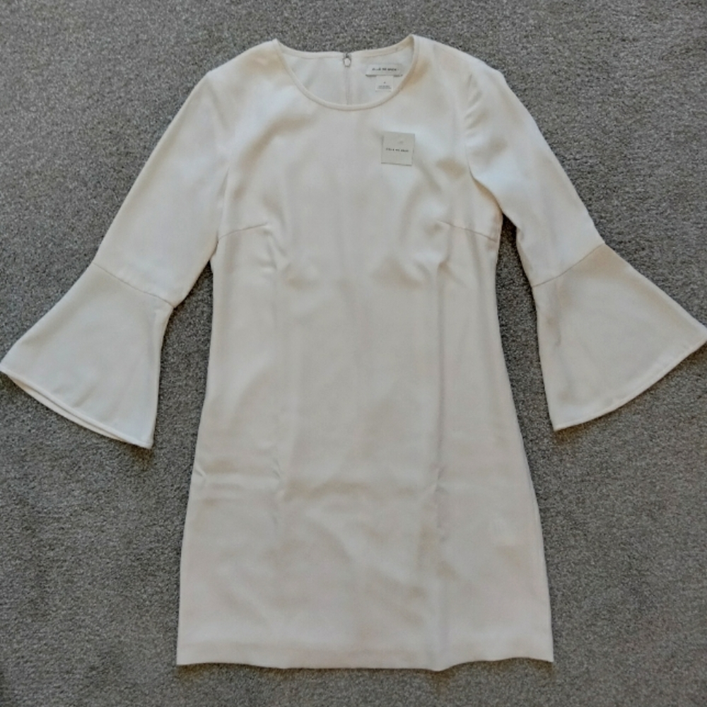 NWT 4 Club Monaco Larchye Sheath Crepe Dress Pale Blush